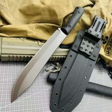 阿尔法轻型排障刀 丛林直 纳米镀钛灰G10柄 (420HC真空淬油60HRC) 38厘米 附K板鞘套装