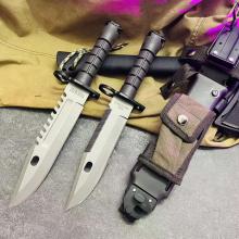 M9-D80战术直 一体版 最好的质量 绝缘强化塑胶柄 (7CR17钢58HRC) 31厘米 附绝缘强化塑胶鞘
