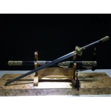 纯铜牡丹花纹烧刃唐叨(全长105厘米)