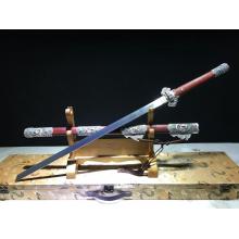麒麟红木花纹钢唐叨(全长108厘米)