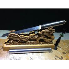 花纹钢居合唐叨 棍叨血色 未开刃(全长42厘米)