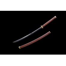 全铜装花梨木烧刃斩马叨(全长118cm