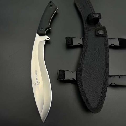 圣龙尼泊尔狗腿 G10复合纤维手柄 尼龙套 (DC53钢 砂光缎面) 全长31