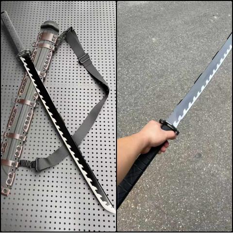 战术-大武士 不锈钢CNC精雕 真空镀钛虎纹