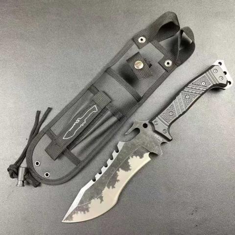 三叉排障战术直 玻璃纤维柄 （DC53钢） 全长37.5cm
