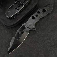 钢铁兽钢铁机甲折 D2钢石洗柄 (黑工艺石洗59-60HRC) 21厘米