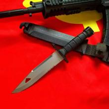 QBZ191 现役刺刀 多功能战术直 ABS工程柄 附打火棒 (9CR18mov灰钛涂层) 31CM