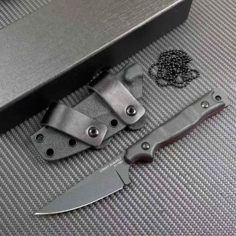 手削刀 8CR14MOV钢 G10贴片柄 全长19厘米 附K鞘礼盒