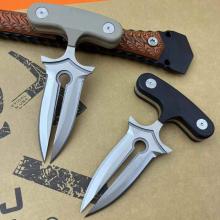 防御者双煞手刺 DC53钢(砂光) G10柄 全长13.2厘米 附战术碳纤维K鞘 精品礼盒