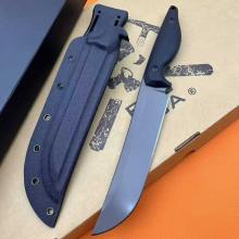 烈焰风暴 直 数控V磨 二次开刃 G10柄+定制对锁螺丝钉 附进口k鞘 (420HC钢 真空淬油热处理) 全长32