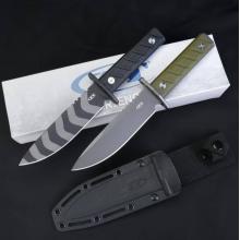 0006 军事风格 直刀 (CPM 3V钢材,尼龙玻纤手柄,附K鞘) 全长25cm
