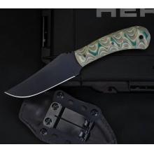 G10版 樵夫 直刀 (80CrV2碳钢,双色G10雕刻手柄,附战术Kydex鞘) 全长22.3cm