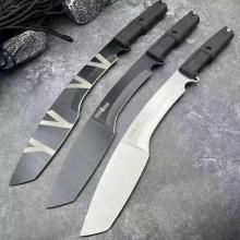 KH 战术砍刀 狗腿型设计 橡塑柄 尼龙鞘 锋利设计 (7Cr13钢 精细处理) 全长45 KH