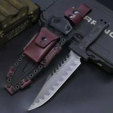 M22系列兰博刀款 背部开刃带锯齿 G10手柄 (Z-wear pm 灰钛+陶瓷涂层) 全长37.5