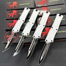 大龙三代 白柄 航空铝合金柄 背夹带陶瓷滚珠 直出跳刀 (发黑拉丝) 全长23 大龙III代拦截者