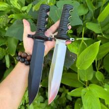 Quebec Two 户外直刀 玻璃尼龙纤维柄 一体龙骨 (D2钢 砂光或黑工艺) 全长32 Quebec Two