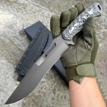 道森刀 战术刀 双色G10红柄 礼盒包装 (DC53钢 真空热处理) 全长38 道森刀